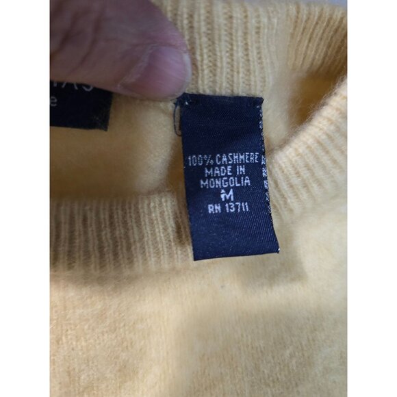 Grant Thomas Womens Two-Ply 100% Cashmere Sweater Beige Long Sleeve Pullover Siz - Picture 6 of 8